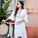 Coastal midi beachwear