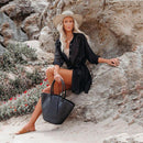 Beach cover-up - with 3/4 sleeves