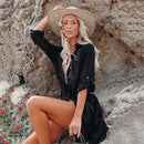 Beach cover-up - with 3/4 sleeves