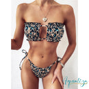 Billie bikini with tie and front cutout