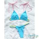 Neon Trim Triangle Bikini