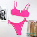 Neon V-Cut Bikini Set