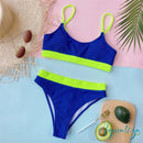 Neon Sporty Two-Piece Bikini