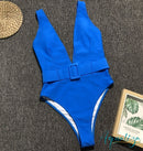 Maiô Deep V Azul / P 200000598