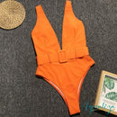 Maiô Deep V Laranja / P 200000598