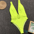 Maiô Deep V Verde Fluorescente / P 200000598