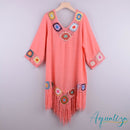 Saída De Praia Fringe Salmão / Único 200005118